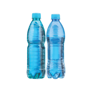 Three bottles of mineral water