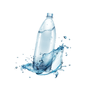 Three bottles of mineral water